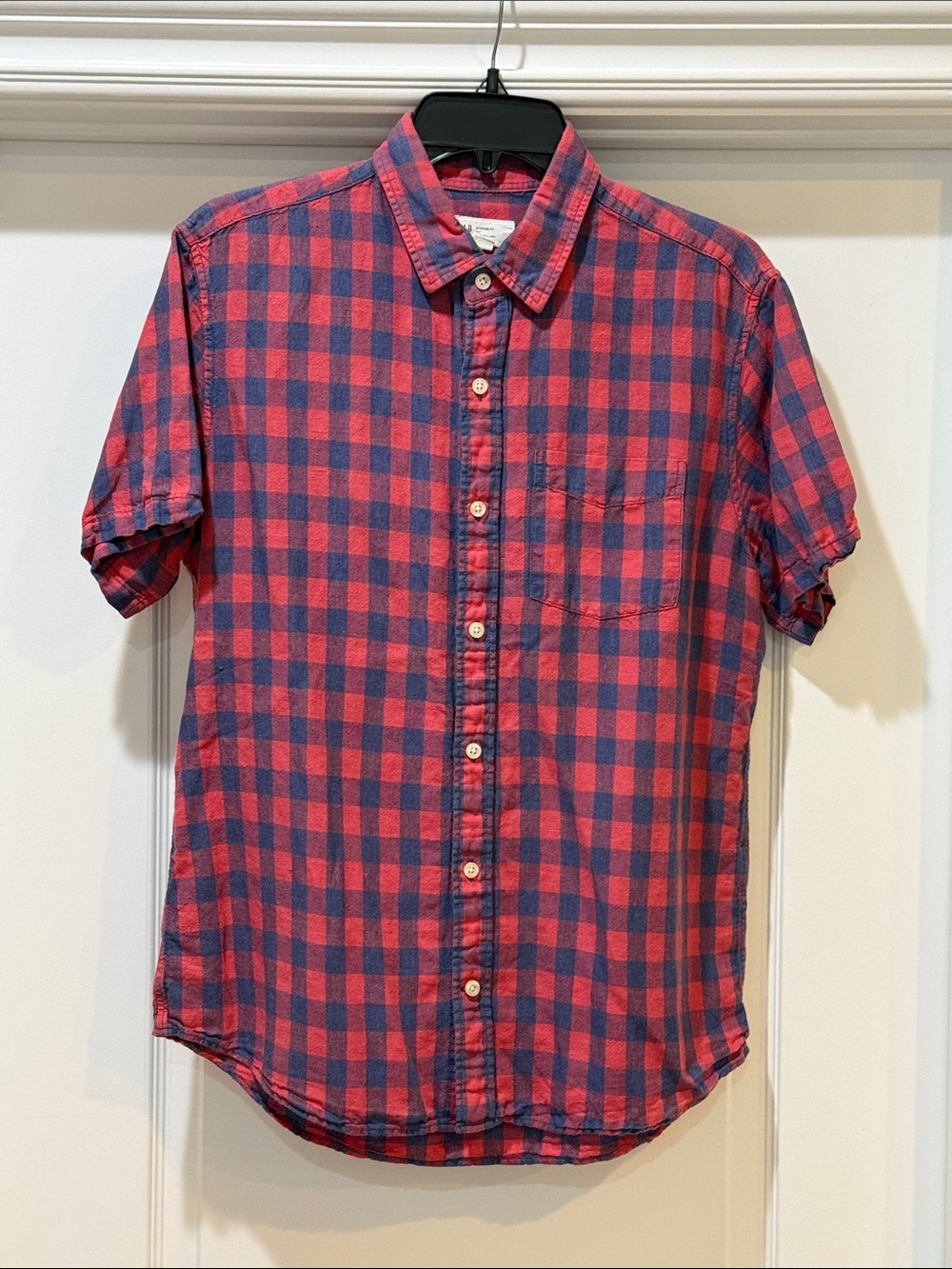 Men's GAP Standard Fit Linen Blend Short Sleeve Shirt - Picture 1 of 7